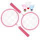 thumbnail image 1 of Raquetas de bádminton para niños, kit de tenis de superficie ensanchada, juego de 3 pelotas gratis, deportes interactivos para niños, nailon ferroaleación, 1 of 6