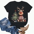 thumbnail image 4 of UngA Womens Christmas T Shirts Crew Neck Shirts for Women Xmas Tree Shirt Merry and Bright Shirt Casual Graphic Tee Tops Christmas Shirt for Women Black,S, 4 of 6