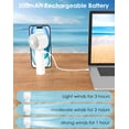 thumbnail image 2 of Aiychen 3-Speed USB-C Rechargeable Hand Held Fans, 2 of 7