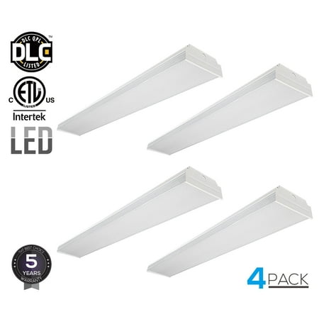 Leonlite 40w Led Wraparound 4ft Flushmount Light 4000lm Low Profile Flush Mount Ceiling Fixture For Garages S Offices