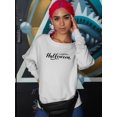 thumbnail image 2 of Happy Halloween Calligraphy. Sweatshirt Women -Image by Shutterstock, Female Large, 2 of 4