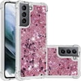 thumbnail image 1 of Samsung Galaxy S21 5G Case, Bling Glitter Liquid Clear Case Floating Quicksand Shockproof Protective Sparkle Silicone Soft TPU Case for Samsung Galaxy S21 5G, 1 of 5
