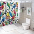 thumbnail image 7 of Orinice Rustic Bird Shower Curtain Set, Colorful Tropical Jungle Parrot Fabric Shower Curtain Bathroom Decoration with Hook Waterproof Washable 60x72, 7 of 7