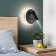 thumbnail image 2 of Lámpara de pared con luz LED de noche de 7 W + 3 W con interruptores dobles para lectura de libros, luz de pared para lectura en cabecero de loft, lámpara de lectura nocturna de 3000 K, 2 of 5
