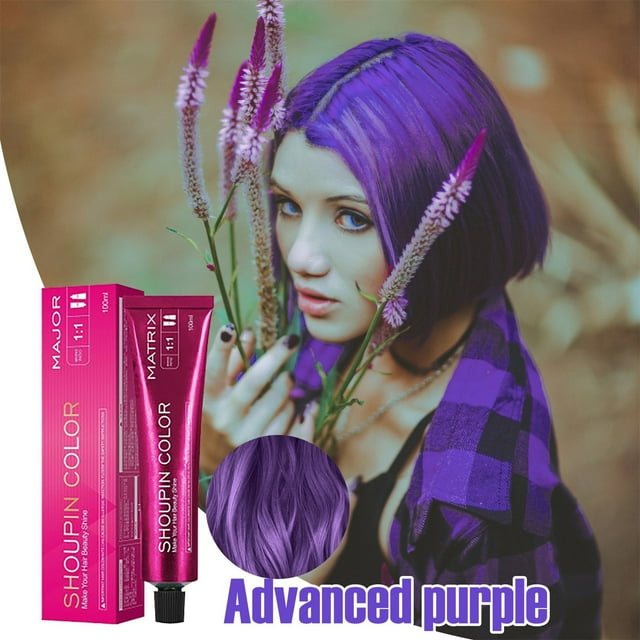 EGNMCR Hair Coloring Shampoo Micro T^ide Color Single Hair Cream Blue And Black Color Hair Cut nails