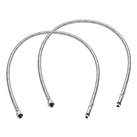 Uxcell 2-Pack 31 Inch Faucet Hose Connector, 9/16 Inch Female Compression M10 Male Connector for Bathroom
