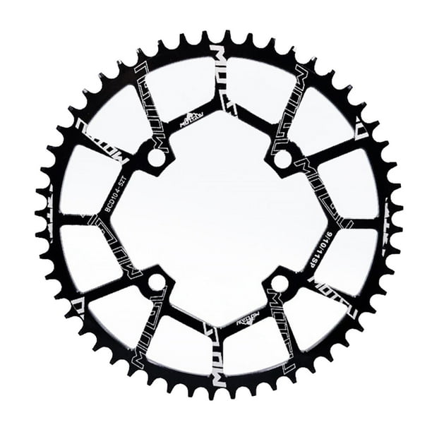 Greeniant de bicicleta 104BCD Rueda dentada Bicicleta Piezas de anillo de cadena redonda Negro 52T Type3 NO3