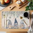 thumbnail image 2 of Blue Gnomes Coastal Placemats Set of 4 Summer Beach Eucalyptus Leaves Rustic Place Mats Indoor Wipeable Table Mats Washable Dining Table Placemats for Kitchen Holiday Party Home Decor 13x19 Inch, 2 of 9