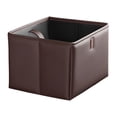 thumbnail image 2 of jinwen Foldable Back Seat Car Trash Bin Auto Storage Box Portable Garbage Container Brown, 2 of 9