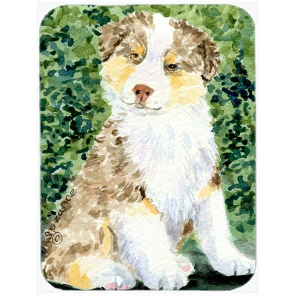Caroline's Treasures Australian Shepherd Glass Cutting Board Large