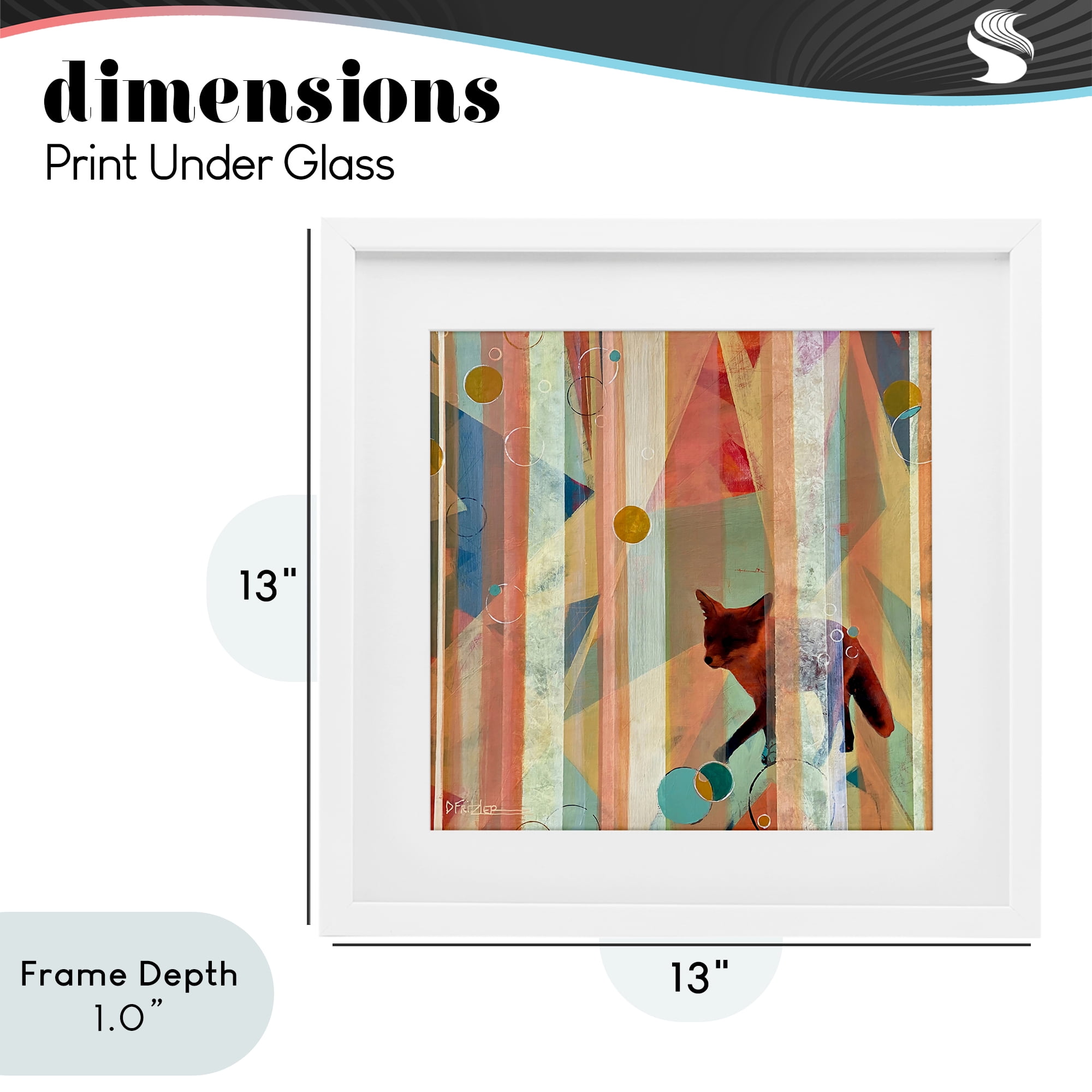 Stupell Industries Making My Move Fox White Framed Print Under Glass, design by Dianna Fritzler