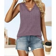 thumbnail image 5 of yillto Womens Plus Size Ribbon Tank Lace V Neck Sleeveless Loose Undershirts Summer Knit Tunic Tops, 5 of 7