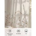thumbnail image 6 of Sheer Curtains 72 Inches Long, Spring Floral Semi Sheer Curtains Light Filtering Window Treatment, Modern Abstract Art Pastoral Privacy Voile Drapes for Living Room Bedroom 52x72 Inch, 6 of 7