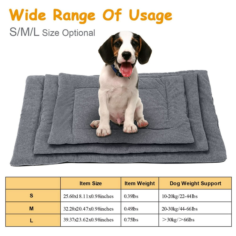 Dog Bed Mat Comfortable Fleece Pet Dog Crate Carpet Reversible Pad Joint Relief For S/M/L Dogs w