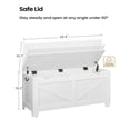 thumbnail image 7 of Hzuaneri 39.4" Storage Bench,Lift-Top Storage Trunk, Toy Box Chest, White SB04503X, 7 of 7