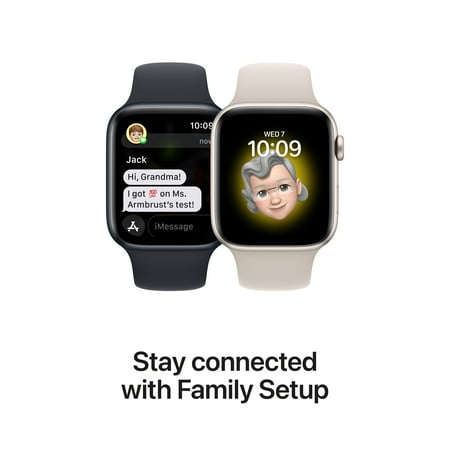 Apple Watch SE 2nd Generation (GPS) 40mm Aluminum Case with White Sport Band - S/M - Silver