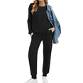 thumbnail image 6 of UVN Outfit Set for Women Long Sleeve Tops and Jogger Pants 2 Piece Matching Set with Pockets, 6 of 9