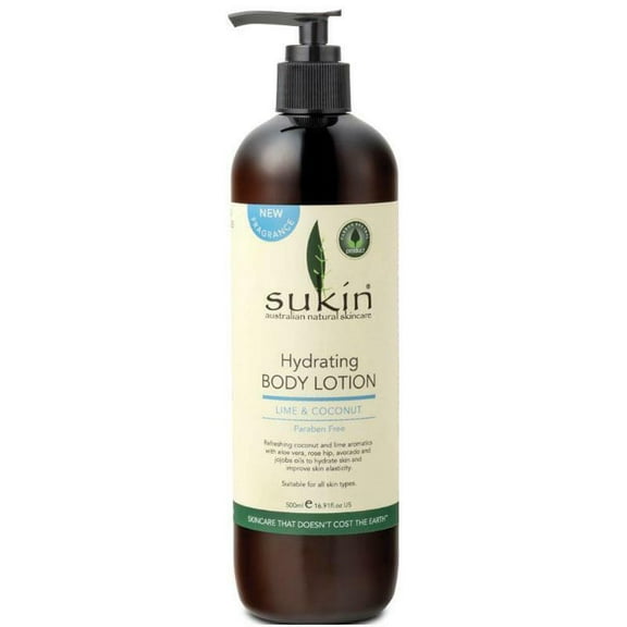 Sukin Hydrating Body Lotion Lime And Coconut, 16.9 Oz..