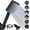 Black, variant on Newentor High Pressure Square Handheld Shower Head with 6 Spray Modes, One-Hand Thumb Control, Self-Cleaning Nozzles, 59" Stainless Steel Hose & Adjustable Bracket, All-in-One Shower Kit, Silver