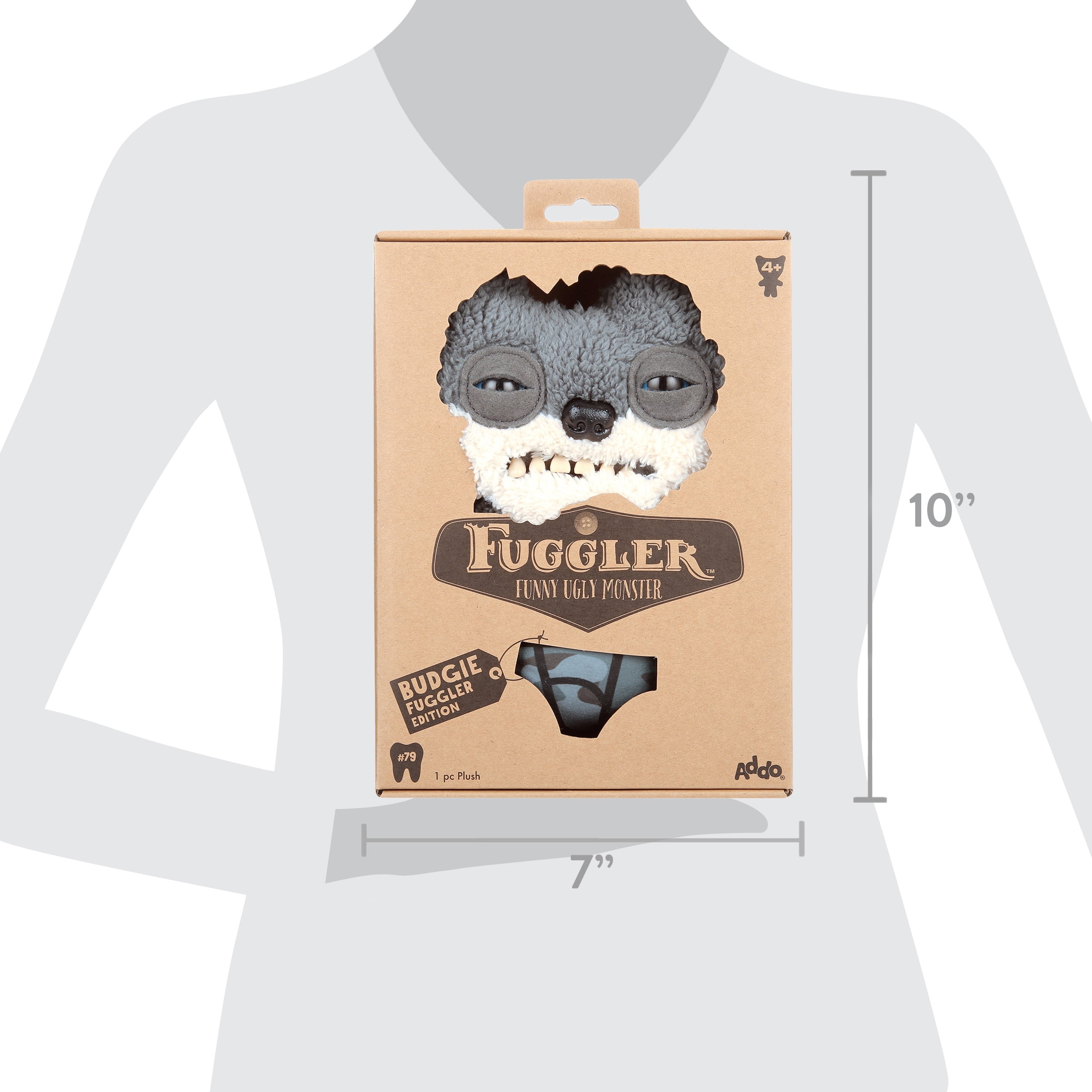 Budgie Fuggler Sketchy Squirrel - Grey