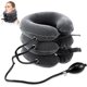 thumbnail image 1 of Dispositivo de tracción cervical para aliviar el dolor de cuello. Collarín inflable ajustable y aparato de tracción cervical. Dispositivo de descompresión cervical para uso doméstico (gris oscuro)., 1 of 7