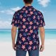 thumbnail image 4 of Fotbe American Stars Camisa Hawaiana para Hombre Unisex – Camisa Casual de Verano con Botones de Manga Corta de Algodón y Lino,X-Large, 4 of 7