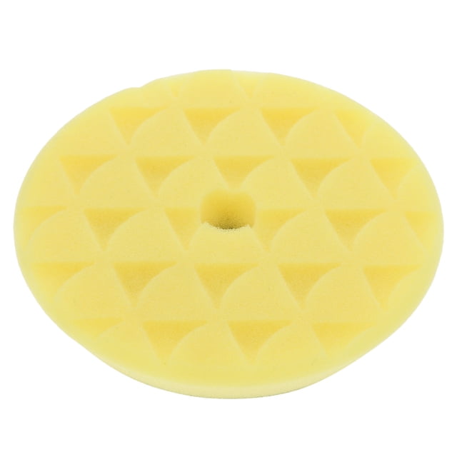 Minkissy Car Buffer Sanding Disc Drill Buffer Attachment Yellow Polyester Sponge 1Set