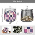 thumbnail image 2 of Yayeee Ashtray with Lid for Cigarette Smokeless Stainless Steel Home Ash Holder, Pink and Purple Plaid Pattern, 2 of 7