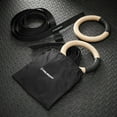 thumbnail image 5 of Philosophy Gym Wood Gymnastic Rings 1.25" Grip - Exercise Ring Set with Adjustable Straps, Grip Tape for Pull Ups, Dips, Muscle Ups, 5 of 5