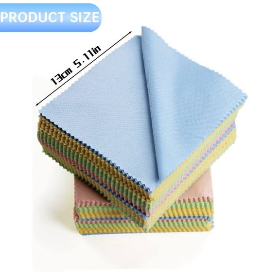 Thickened Durable Microfiber Eyeglass Cleaning Cloth Pack for Glasses, Lenses, Electronics and Screens 5.1"X5.1", 1 Count — LAILLSH 2026 New Arrivals