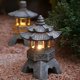 thumbnail image 3 of Xiao Hua Adorno decorativo para jardín, lámpara de pagoda de resina solar, lámpara de palacio, lámpara de estatua de pagoda, decoración, 1 pieza, 3 of 5