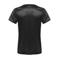 thumbnail image 2 of iiniim Mens Shiny Satin V Neck Short Sleeve T-Shirt Pajamas Sleepwear Shirts Tops, 2 of 7