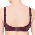 thumbnail image 3 of Wireless Plus Size Bra Wide Strap Unlined Minimizer Full Coverage 36 38 40 42 44 46 48 50 52 / C D E F G H I ( 50D, Plum), 3 of 3