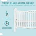 Dream On Me Piper 4in1 Convertible Mini Crib, White