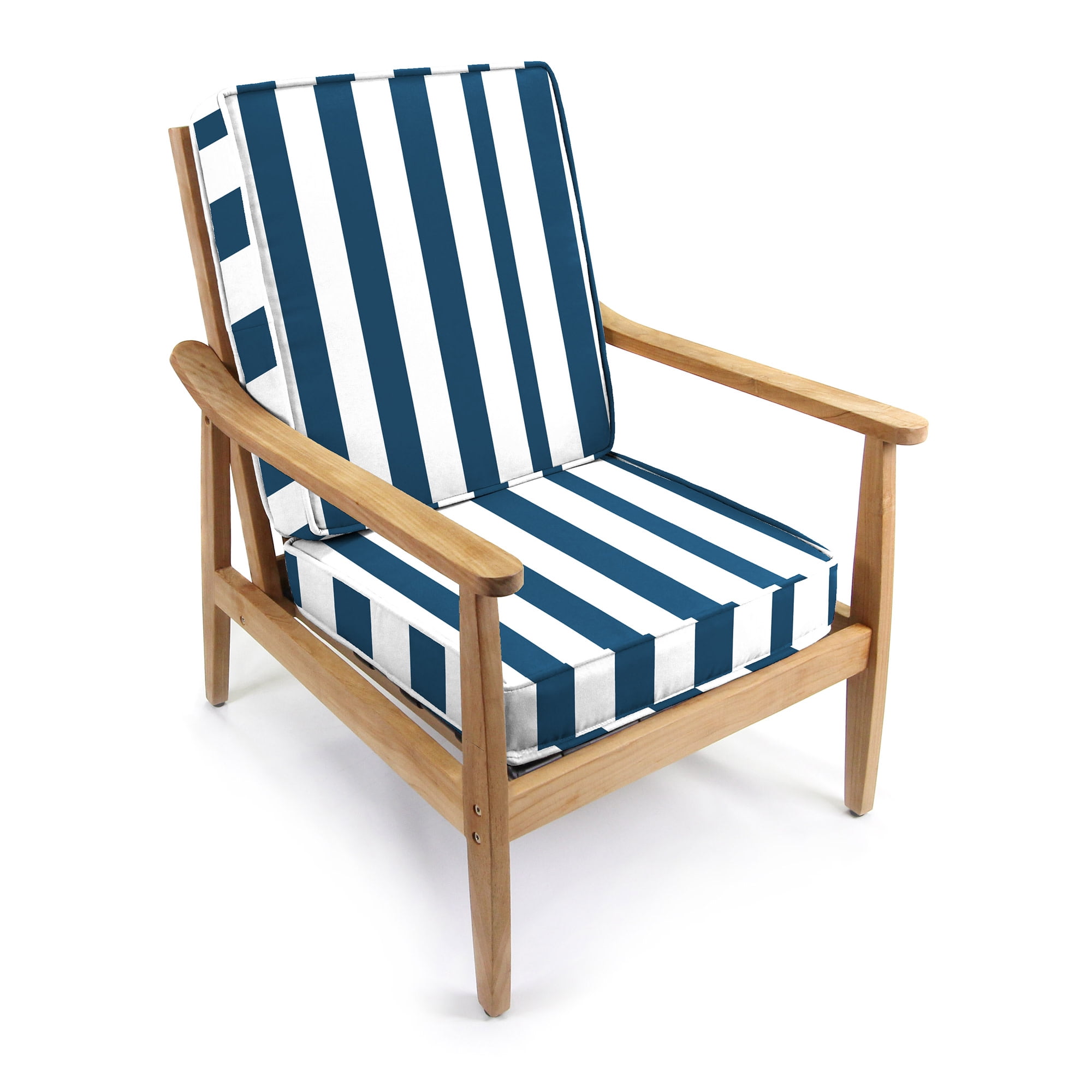 Jordan Manufacturing 45"&nbsp;x 22"&nbsp;Rectangular Outdoor Deep Seat Chair Cushion Set with Ties and Welt