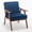 Blue, variant on MIKIBAMA Mid-Century Modern Chair with Solid Wood Frame, Accent Chair Extra-Thick Backrest, Blue