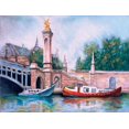 thumbnail image 2 of Williams, Todd 14x12 Black Ornate Wood Framed with Double Matting Museum Art Print Titled - Boats in Paris I, 2 of 4