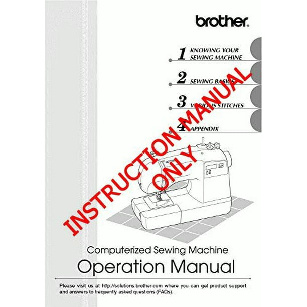 Brother XR-9000 Sewing Machine Owners Instruction Manual - Walmart.com