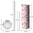 thumbnail image 6 of Love Heart 20 Oz Skinny Tumbler with Lid and Straw - Double Wall Vacuum Insulated Tumbler- Birthday Gifts for Mom Sister Friends Women, 6 of 7