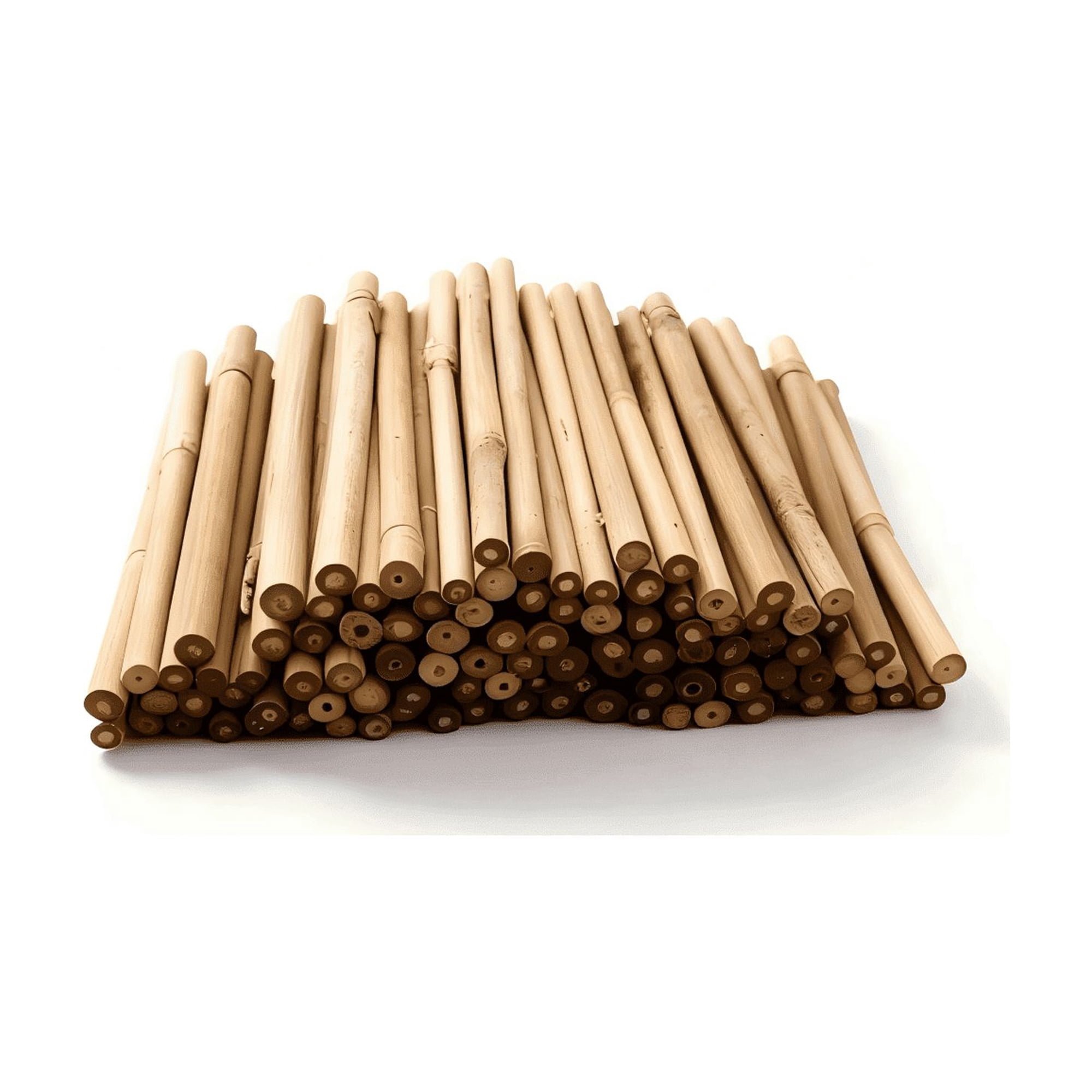 Natural Bamboo Sticks Craft Sticks for DIY Crafts Sign Making Garden Plant Stakes and Photo Props (100pcs)