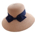 thumbnail image 5 of CoCopeaunts Straw Bucket Hat for Women Bowknot Decorate Belt Spring Summer Wide Brim Outdoor Beach Sweet Girls Basin Hat, 5 of 8