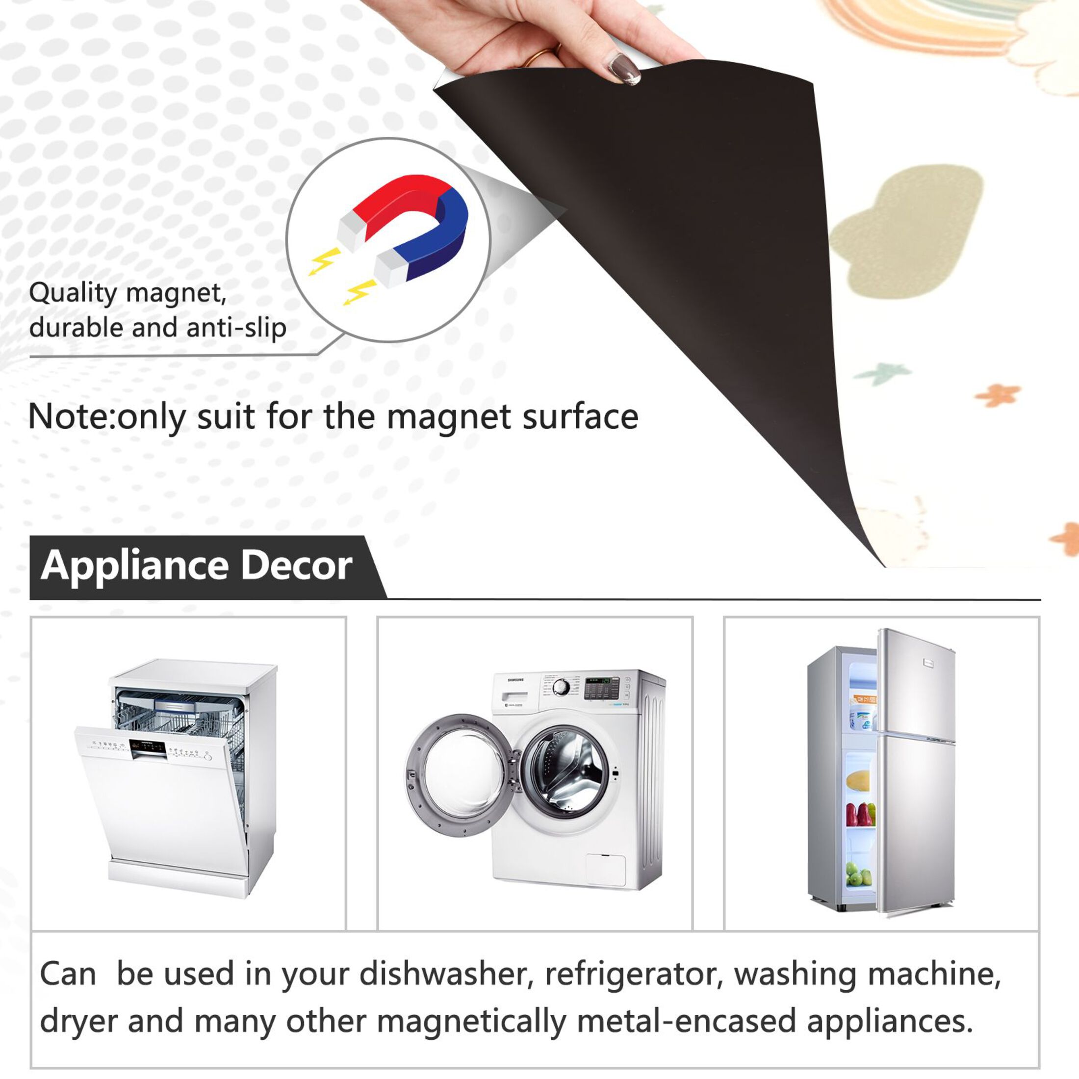 Dishwasher Magnetic Sticker 23x26 Inch Refrigerator Magnetic Sticker Washing Machine Magnetic Sticker Kitchen Panel Magnetic Sticker Home Decor Cool Cartoon Bear