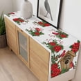 thumbnail image 4 of Christmas Table Runner 120 Inches Long Farmhouse Dress Scarves, Red Cardinal Poinsettia Hut Berry Pine Needles Dining Tablerunner for Coffee Table/Kitchen Island/Party Décor, 13" x 120", 4 of 8