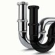thumbnail image 5 of Sifón universal para lavabos y fregaderos-Drenaje de lavabo tubular-Trampa adaptativa de sifón y olor con agujeros de limpieza + Instrucciones Feliz Sencillez, 5 of 5