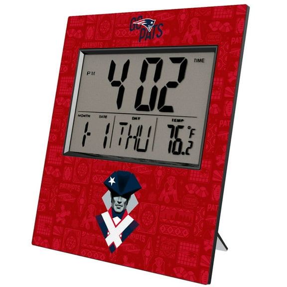 New England Patriots 2024 Illustrated Limited Edition Digital Desk/Wall Clock
