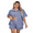 Blue, variant on LYMAYTER Women's Two-Piece Pajama Set Short Sleeves Top Shorts V Neck Button-Up Checkered Set