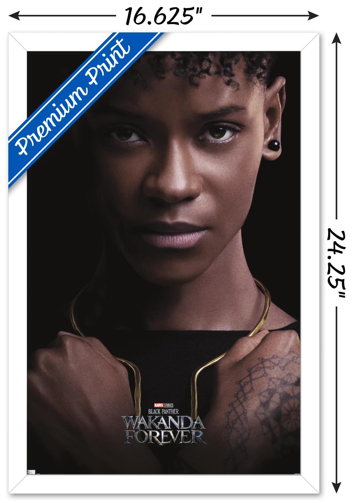 Marvel Black Panther: Wakanda Forever - Shuri One Sheet Wall Poster, 14.725" x 22.375" Framed