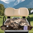thumbnail image 3 of XYZCANDO Brown Camo Leaf 2-Seat Golf Cart Seat Cover - Terry Cloth Non-Slip Cover with 4 Front Pockets Compatible with EZGO & Club Car, 3 of 8