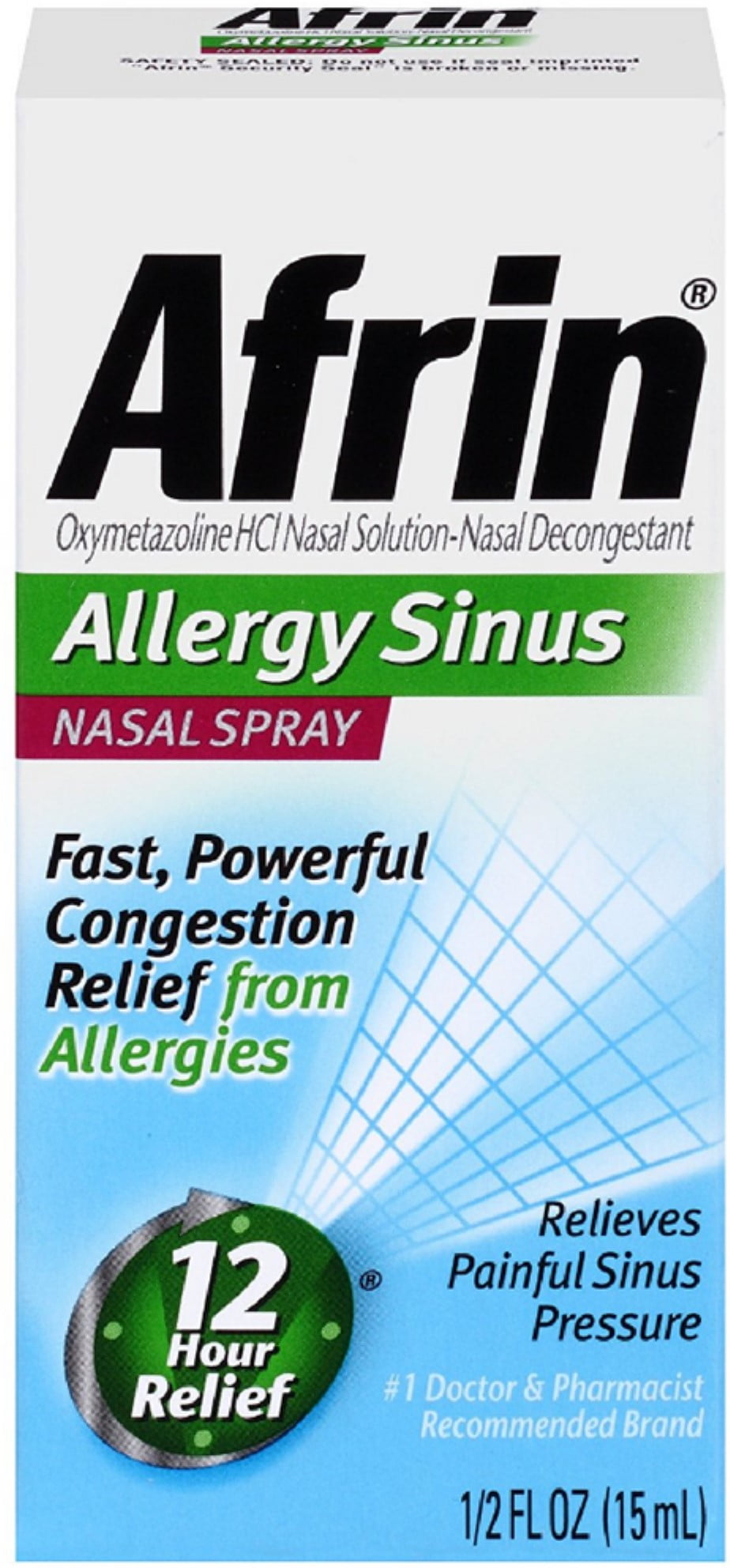 6 Pack Afrin Allergy Sinus Nasal Spray 0.50 oz