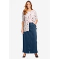 thumbnail image 2 of Woman Within Plus Size Stretch Denim Front-Slit Skirt, 2 of 2